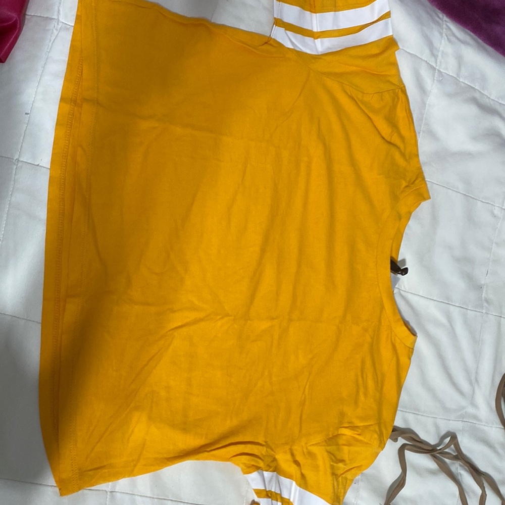 Yellow crop top
